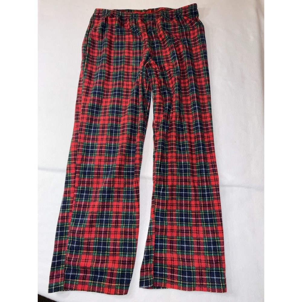 Lauren by Ralph Lauren Women's Red 2-PC Plaid Flannel Pajama Set Size L Crest - Picture 8 of 14